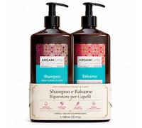 ARGANICARE Set Duo Shampoo + Balsamo all’Argan 2 x 400 ml | Nutrizione intensa per capelli secchi e danneggiati | Morbidezza e lucentezza | Azione rinforzante