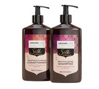 Arganicare Set Duo Shampoo E Dopo Shampoo Rivitalizzante Con Proteine Di Seta