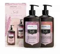 Arganicare Set Duo Shampoo E Dopo Shampoo Rivitalizzante Con Proteine Di Seta