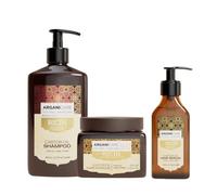ARGANICARE | Shampoo + Maschera + Siero Ricino | Acceleratore di Crescita | Lenisce la pelle Chevelu | Nutre e rafforza la pelle Chevelu | Capelli forti e lucenti | 400 ml + 500 ml + 100 ml