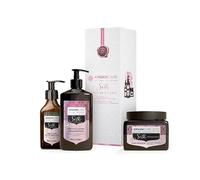 Arganicare Silk Set Capelli con Proteine della Seta, Shampoo 400ml, Maschera 500ml e Siero 100ml