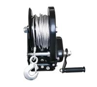 Argano a mano marino ad alte prestazioni, capacità 800 kg, 20 m, cavo in acciaio, gancio anti-caduta, cricchetto a due vie, ideale per tutte le esigenze di traino, design resistente