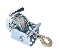Argano a mano resistente con cinghia a manovella da 272,2 kg, con filo di acciaio da 8 m, cricchetto a due vie azionato manualmente, fuoristrada, rimorchio, barca, rimorchio, per rimorchi o