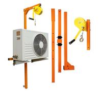Argano a mano resistente per installazione in corrente alternata, capacità 180 kg, strumento per gru in acciaio inox, include supporto a gancio e sistema di tiraggio per una facile installazione