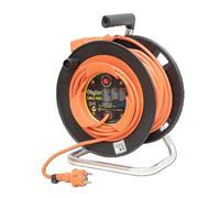 Argano con cavo in rame 3x2,5 mm2, IP44 con protezione da sovraccarico, corrente 16 A, 40m+2m Colore cavo: arancione, tipo Schuko