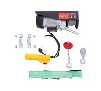 Argano elettrico 220V, IP40 con telecomando cablato e 2 ganci, altezza di sollevamento fino a 18m, trazione elettrica a doppio cavo, portata 250-500 KG (550W)