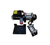 Argano elettrico con fune in acciaio da 12 V/24 V 4500 libbre for trazione, argano portatile for auto, rimorchio, camion, fuoristrada controllo wireless(12V Remote control)