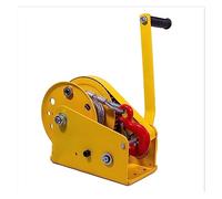 Argano elettrico portatile Dispositivo autobloccante a due vie, piccolo verricello manuale Mini verricello a fune con gancio Freno automatico Strumenti di sollevamento manuali for gru 2600 LBS(2600LBS