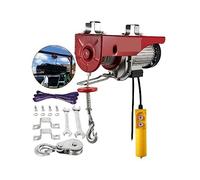 Argano elettrico portatile Paranco elettrico Verricello Cavo di sollevamento Motore Gru Telecomando Paranco a filo for ponteggio for auto da barca Garage Magazzino Ascensore(600 Kg(1320 lbs))