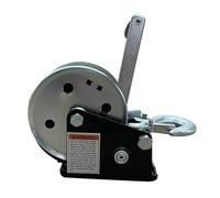 Argano manuale 2500P per barche e camion, verricello a mano autobloccante con manico a cricchetto, facile da sollevare e tirare, include 2000P 10 m corda metallica