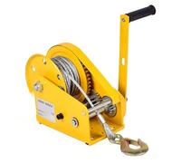 Argano manuale ad alte prestazioni - Verricello manuale compatto a 2 vie autobloccante con freno automatico per rimorchi e camion per barche Facile da usare e controllare e affidabile (544 kg)
