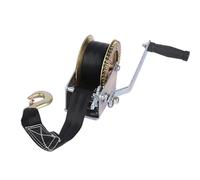 Argano Manuale, Argano a Manovella per Carichi Pesanti con Cinghia in Poliestere per Rimorchio Barca, ATV, UTV, SUV, Traino e Recupero Marittimo, Capacità 500-3500 libbre argento 1200lbs(8m)