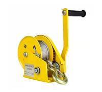 Argano manuale autobloccante bidirezionale a manovella da 1200 libbre, piccolo paranco portatile for uso domestico con freno, argano manuale Controlla con precisione il movimento(With 10M rope)