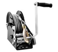 Argano manuale, capacità di tiro 3500 libbre, argano for rimorchio for barche, manovella for fune for impieghi gravosi con cavo in filo acciaio da 33 piedi e cricchetto bidirezionale