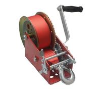 Argano manuale con argano manuale da 3000 libbre, argano a fune in nylon zincato di colore rosso stampato a spruzzo