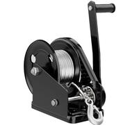 Argano manuale con gancio, capacità di 816,5 kg, cricchetto bidirezionale per rimorchi, ATV, UTV e barche, attrezzatura di traino resistente per un facile sollevamento e trazione