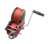 Argano manuale da 3000 libbre, argano, con fune in nylon zincato rosso stampato a spruzzo