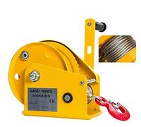 Argano Manuale per impieghi gravosi da 1800 libbre con Freno e Cavo, argano Manuale a manovella per rimorchio per Barche, 8 m/15 m/20 m/30 m, Ideale per Applicazioni di scuoiamento e Traino