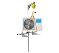 Argano manuale per installazione condizionatore d'aria, staffa pieghevole in acciaio inox con filo di cuscinetto, soluzione di sollevamento professionale