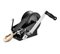 Argano manuale per rimorchio per barche, fune resistente, manovella, cinghia in poliestere e cricchetto a due vie, azionamento manuale(2000lbs)