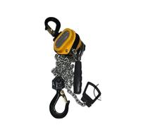 Argano per rimorchio, 0,25/0,5 tonnellate 1,5/3 metri mini paranco a catena manuale, capacità di montaggio a gancio, sollevamento portatile, blocco a leva, zucca a manovella(0.25T 3m)