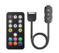 ARGB Controller con telecomando a 17 tasti per componenti RGB 5V 3-Pin che consente una completa personalizzazione dell'illuminazione attraverso l'integrazione dell'alimentazione
