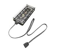 ARGB Fan Extension Cable - 3 Pin Addressable 5V Motherboard Hub, 11 Porta PC Fan Controller, 3 Pin ARGB Fan Hub, Addressable RGB Extension System | PC Computer Case Lighting Accessory Cable Kit