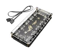 ARGB Splitter Hub - Componenti elettronici ABS 9,1 x 4,1 x 1,5 cm | Hub ventola cavo di prolunga ARGB | Splitter ÁRGB a 3 pin per sistemi avanzati di raffreddamento e illuminazione della CPU del PC