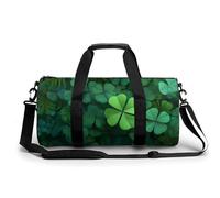 Arge - Borsone cilindrico da viaggio con quadrifoglio a quattro petali, da palestra, per donne e uomini, con tracolla