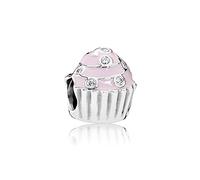 Argent plaqué perla alliage rose gâteau charme clair CZ Fit Bracelet collier bricolage femmes bijouxDurevole ed elegante.