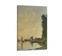 Argenteuil Tardo pomeriggio Claude Monet famoso dipinto istantaneo vintage Decor Monet paesaggio arte da parete vintage decorazione artistica su tela per la decorazione della stanza poster pittura