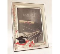Argenti Annunziata CORNICE PORTAFOTO PER LAUREA IN ARGENTO PVD COLOR cm23x18x2 CON TOCCO E PERGAMENA PER FOTO cm18x13 REGALO PORTAFOTOGRAFIA -> TUO IN 24/48 h