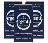 Argentil - Detergente Specifico per Argento in Crema, Azione Lucidante e Antiossidante, con Barriera Protettiva, 150 ml x 3 Pezzi