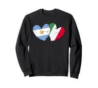 Argentina Italia Bandiera Cuori Argentino Patrimonio Italiano Felpa