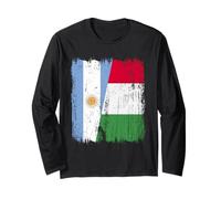 Argentina Italia Mezza Bandiera Orgoglioso Argentino Italiano Orgoglio Maglia a Manica