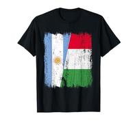 Argentina Italia Mezza Bandiera Orgoglioso Argentino Italiano Orgoglio Maglietta