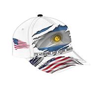 Argentina Its Where My Story Begins Unisex Cappello da Baseball Casual Cappellino con Visiera Moda Cappello Trucker per Sport Tennis Estivo