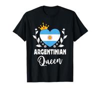 Argentinian Queen Argentina Flag Proud Argentinian Woman Maglietta