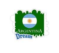 Argentino Football South American Flag Adesivi Citazione Sogno Decalcomanie in Vinile