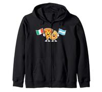 Argentino Italiano Empanada Pizza Divertente Argentina Italia Felpa con Cappuccio