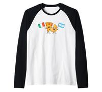 Argentino Italiano Empanada Pizza Divertente Argentina Italia Maglia con Maniche Raglan