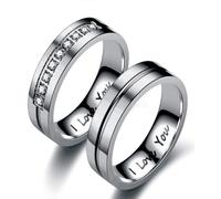 Argento,11=21mm,1 paio di anelli di coppia in acciaio al titanio, anello dimagrante, perdere peso brucia grassi anello di moda