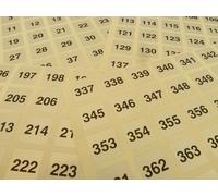 Argento 20mm 2cm Quadrato Consecutivo Sequenziale Numero Etichette Adesivi