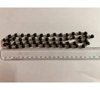 Argento 925 + ebano originale 54+1 perline 8 mm, ROSARIO naturale Karungali M...