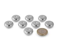 Argento Alluminio Altoparlanti Piedino 20mm DIA - 8pz