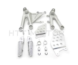 Argento Anteriore Poggia Piede Pegs Supporto Set Per Honda CBR1000RR 2004-2007