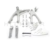 Argento Anteriore Rider Piede Riposo Pioli Supporto Pedane Posteriori Per Yamaha