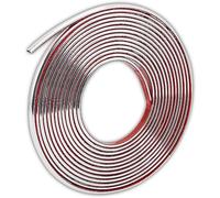 Argento autoadesivo 3d muro bordo striscia Peel and Stick Trim muro Sticker nastro decorativo per soffitto/angolo/specchio/mobili/porta/guardaroba/casa e decorazione auto (0.8CM*10M/0.31IN*32.8FT)