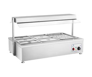 Argento Bagnomaria professionale - 6 GN - Con vassoio punzonato per affettare | Royal Catering