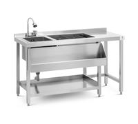 Royal Catering RCBT-01 Banco per cocktail - Con contenitore per ghiaccio e portabottiglie - Royal Catering Cocktail station Bar Station Workstation per Cocktail Banconi per Barman